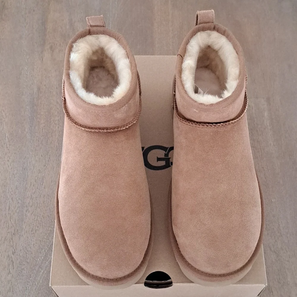 UGG Women's Classic Ultra Mini - Color: Chestnut - Size: 10 - Picture 2 of 9